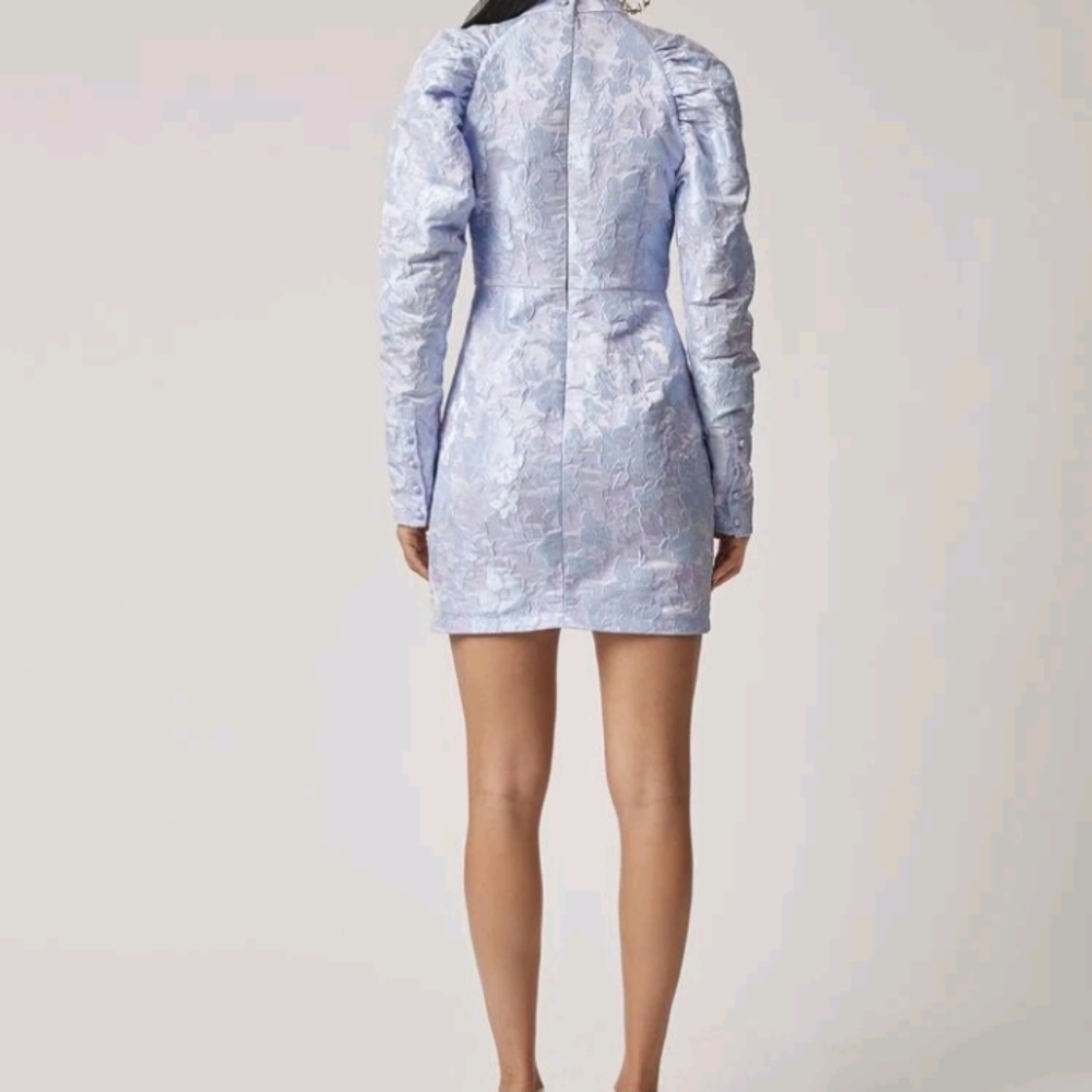 SheIn blue jacquard mini dress